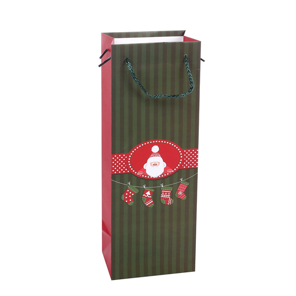 Christmas wine bag