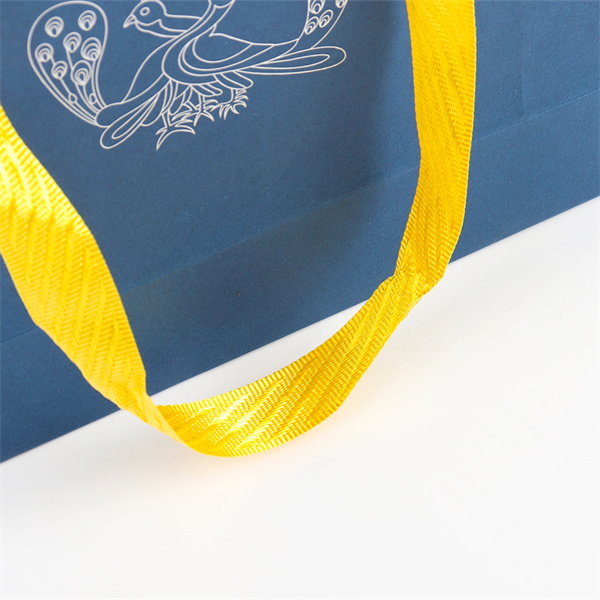 Paper Bags With Ribbon Handles For Premium Brand