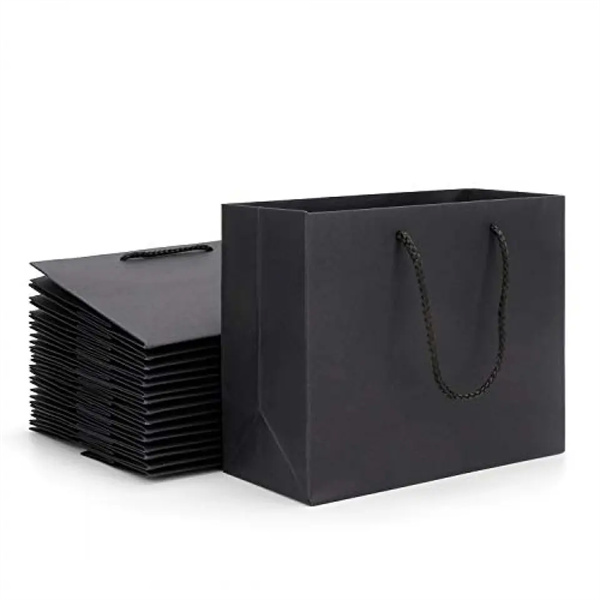 Solid black kraft paper bags