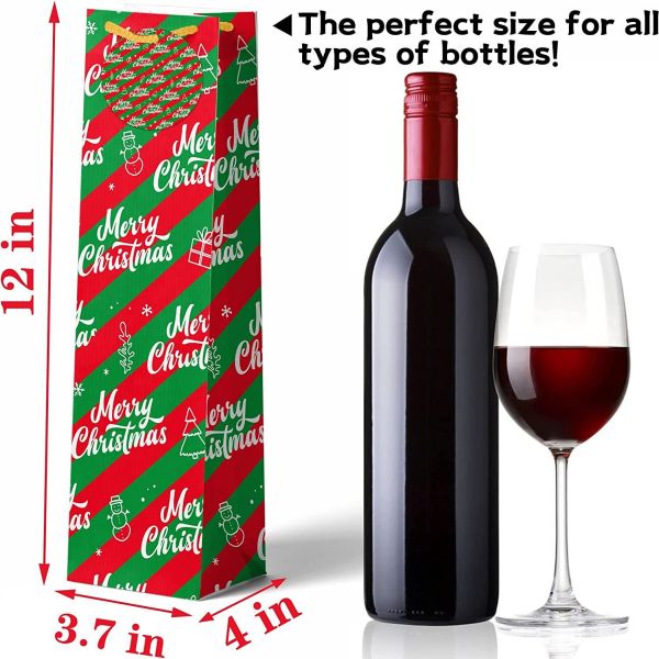 Xmas printed wine carrier